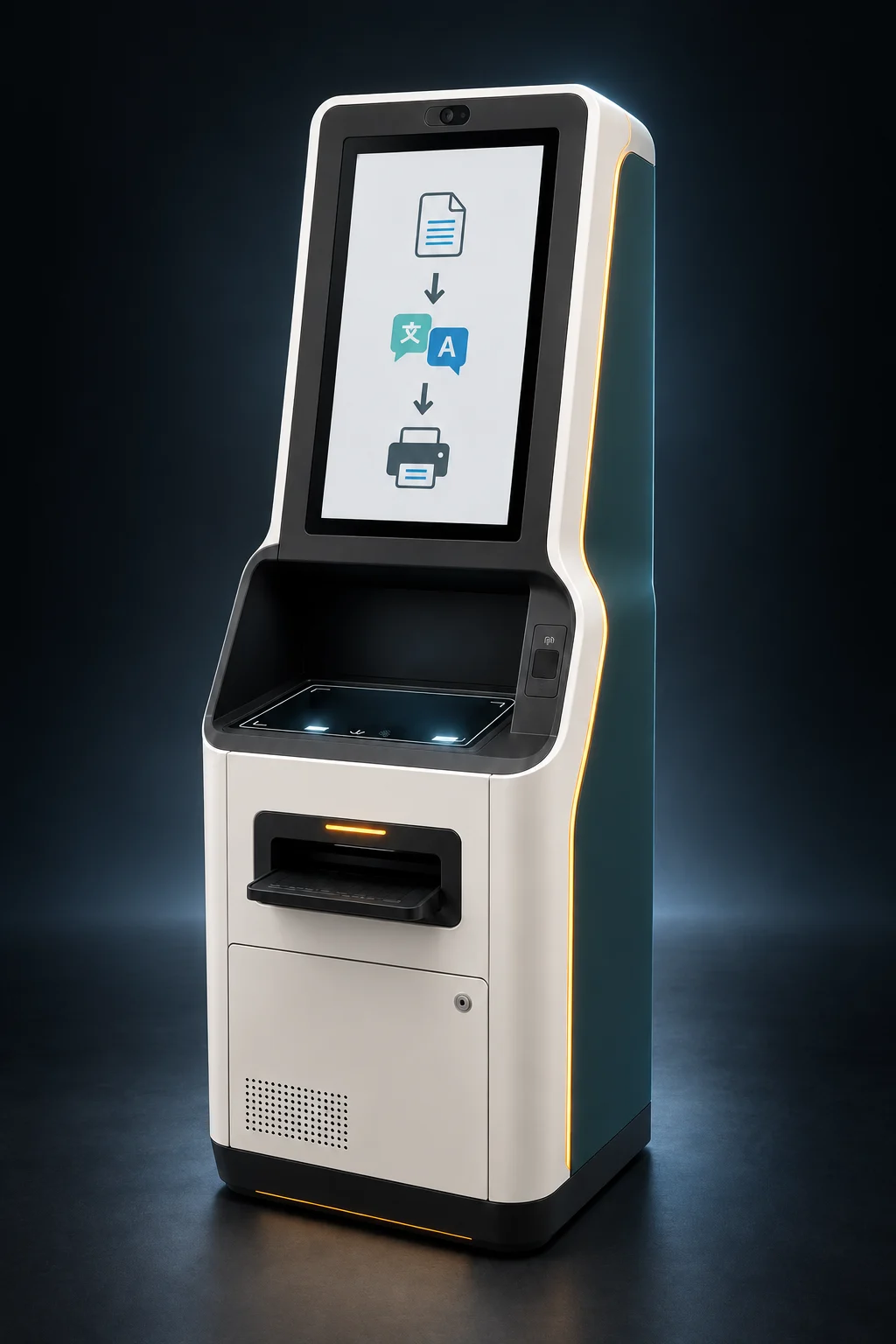Self-service translation kiosk